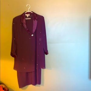 Dress and sheer jacket